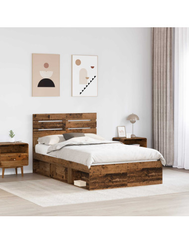 Struttura del letto Legno vecchio 120 x 200 cm Pino massello
