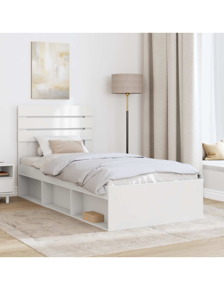 Struttura del letto Bianco 75 x 190 cm Pino massello