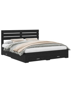 Struttura del letto con cassetto con testiera Legno multistrato 2