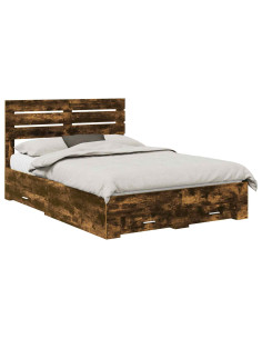 Struttura del letto con cassetto con testiera Legno multistrato 2