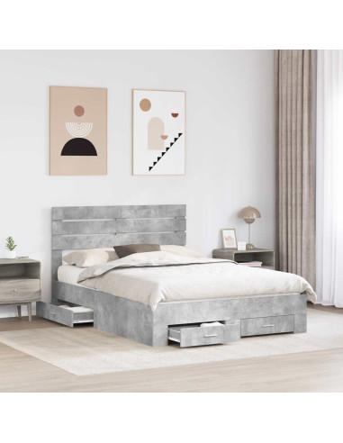 Struttura del letto con cassetto con testiera Legno multistrato