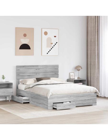 Struttura del letto con cassetto con testiera Legno multistrato
