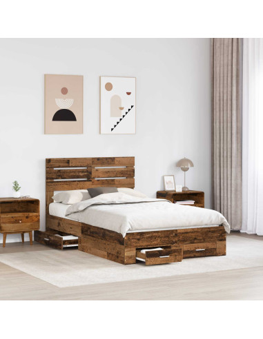 Struttura del letto con cassetto con testiera Legno multistrato