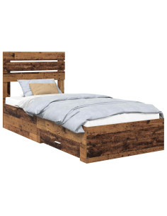 Struttura del letto con cassetto con testiera Legno multistrato 2