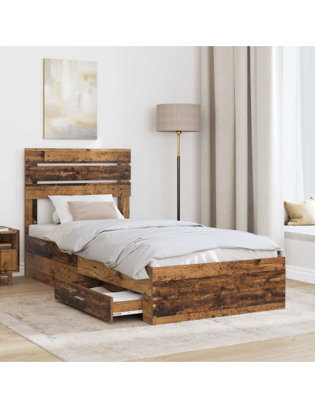 Struttura del letto con cassetto con testiera Legno multistrato