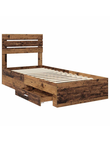 Struttura del letto con cassetto con testiera Legno multistrato