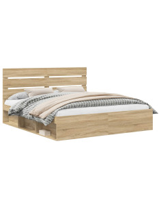 Struttura del letto Sonoma 180 x 200 cm Pino massello 2