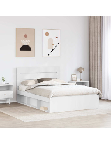 Struttura del letto Bianco 160 x 200 cm Pino massello