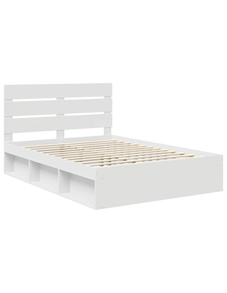 Struttura del letto Bianco 150 x 200 cm Pino massello