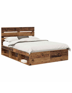 Struttura del letto Legno vecchio 150 x 200 cm Pino massello 2