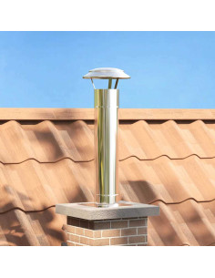 Estensione Camino Argento 25 x 25 x 82 cm Acciaio inossidabile