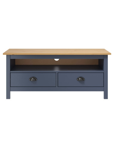 Mobile Porta TV Hill Grigio 110x40x47 cm in Legno di Pino