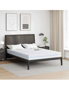 Materasso Bianco 140 x 190 cm Tessuto Jacquard