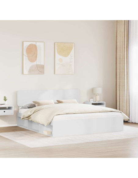 Struttura del letto Bianco 200 x 200 cm Pino massello