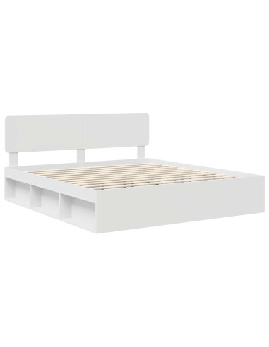 Struttura del letto Bianco 200 x 200 cm Pino massello