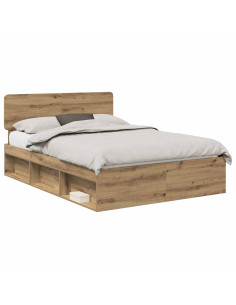 Struttura del letto Rovere Artigianale 140 x 190 cm 2