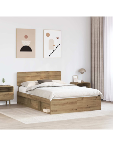 Struttura del letto Rovere Artigianale 140 x 190 cm