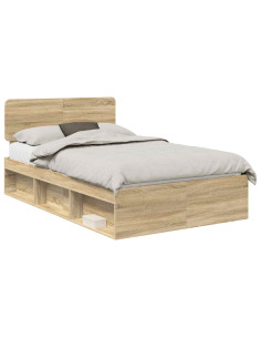 Struttura del letto Sonoma 120 x 190 cm Pino massello 2