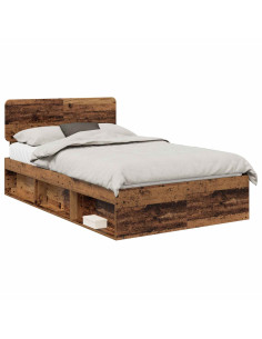 Struttura del letto Legno vecchio 120 x 190 cm Pino massello 2