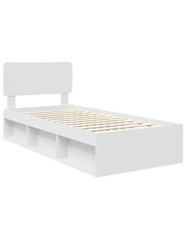 Struttura del letto Bianco 90 x 200 cm Pino massello