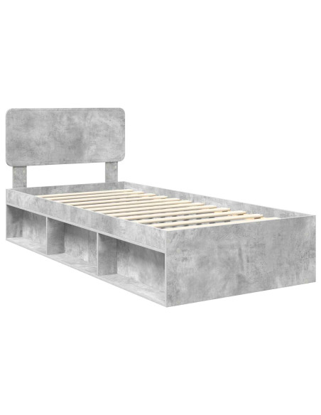 Struttura del letto Calcestruzzo 90 x 200 cm Pino massello