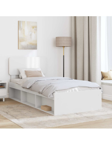 Struttura del letto Bianco 75 x 190 cm Pino massello