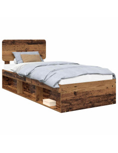 Struttura del letto Legno vecchio 75 x 190 cm Pino massello 2