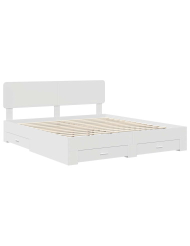 Struttura del letto Bianco 180 x 200 cm Legno multistrato