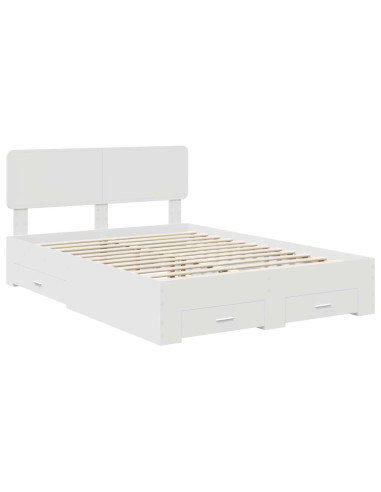 Struttura del letto Bianco 160 x 200 cm Legno multistrato