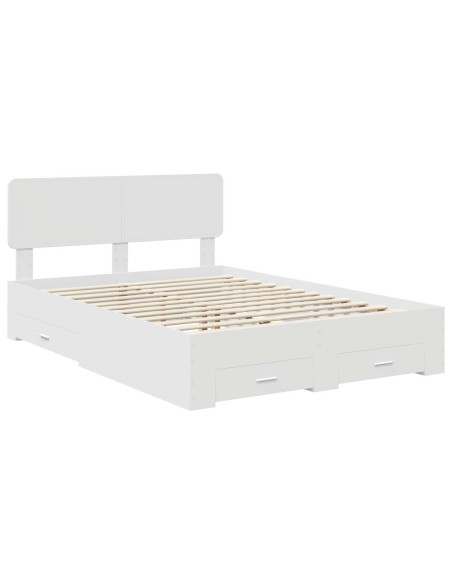 Struttura del letto Bianco 140 x 200 cm Legno multistrato