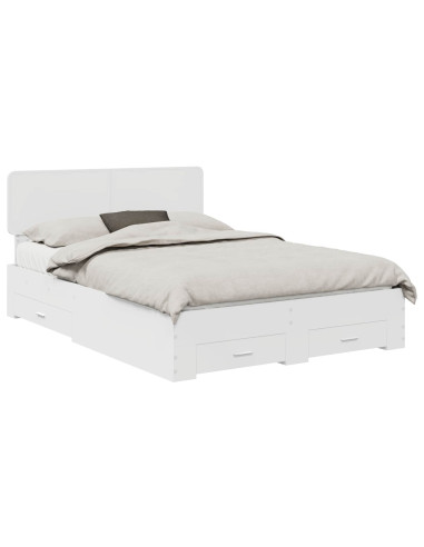Struttura del letto Bianco 140 x 190 cm Legno multistrato