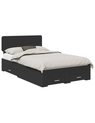 Struttura del letto Nero 135 x 190 cm Legno multistrato