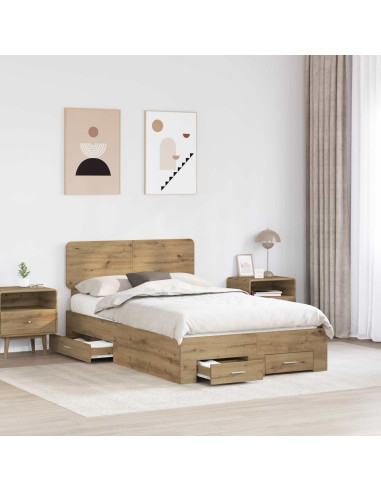 Struttura del letto Rovere artigianale 120 x 190 cm