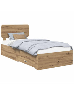 Struttura del letto Rovere artigianale 100 x 200 cm 2