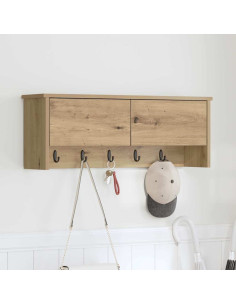 Appendiabiti a muro Rovere artigianale 80 x 20 x 30 cm