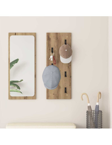 Appendiabiti a muro Rovere artigianale 30 x 1,5 x 80 cm