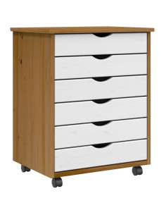 Armadietto Rotante con Cassetti MOSS ambra Legno Massello Pino