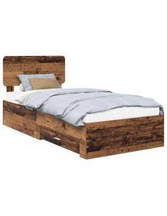 Struttura del letto Legno vecchio 90 x 200 cm Legno multistrato 2