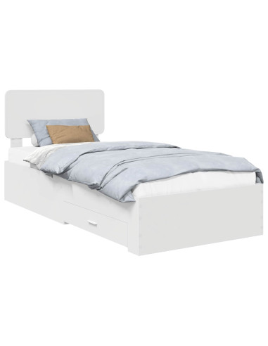 Struttura del letto Bianco 90 x 190 cm Legno multistrato