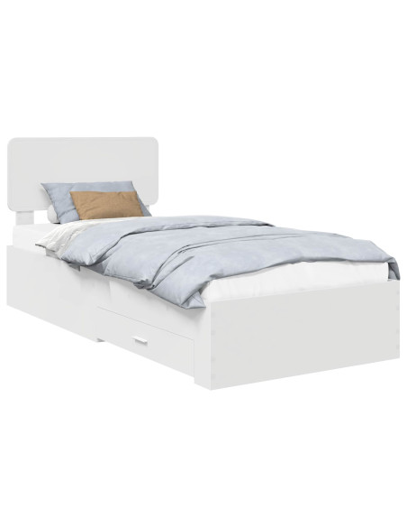Struttura del letto Bianco 90 x 190 cm Legno multistrato