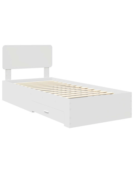 Struttura del letto Bianco 90 x 190 cm Legno multistrato