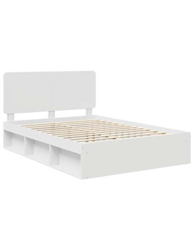 Struttura del letto Bianco 140 x 190 cm Pino massello