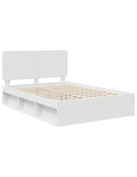 Struttura del letto Bianco 140 x 190 cm Pino massello