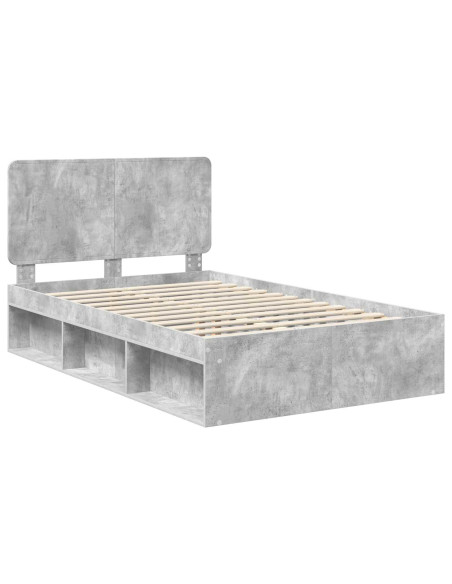 Struttura del letto Calcestruzzo 120 x 190 cm Pino massello