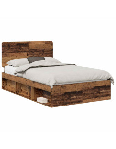 Struttura del letto Legno vecchio 120 x 190 cm Pino massello 2