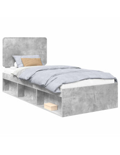 Struttura del letto Grigio Concretè 90 x 190 cm Pino massello 2