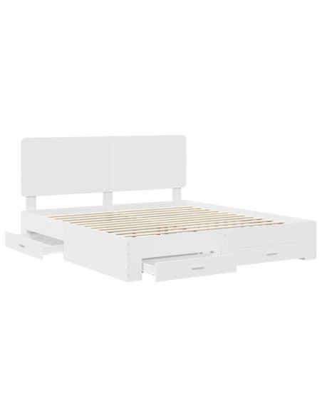 Struttura del letto Bianco 180 x 200 cm Legno multistrato