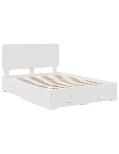 Struttura del letto Bianco 160 x 200 cm Legno multistrato