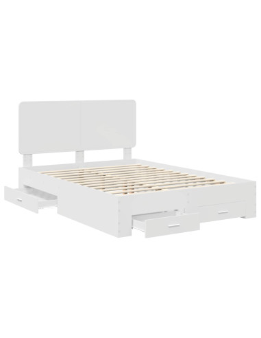 Struttura del letto Bianco 160 x 200 cm Legno multistrato