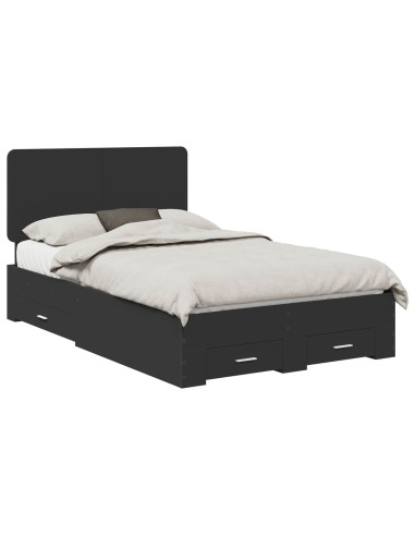 Struttura del letto Nero 135 x 190 cm Legno multistrato